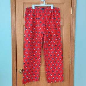 Ralph Lauren POLO Bear Print Red PJ Pants Size XL
